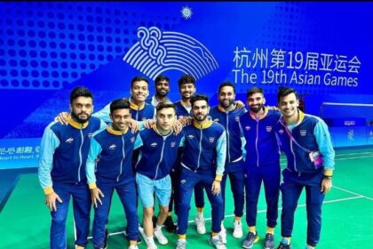 Indian men's badminton team (pic credit narendramodi "x" )
