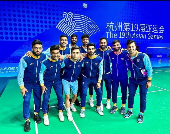 Indian men's badminton team (pic credit narendramodi "x" )