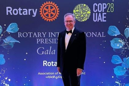 Rotary international president Gordon R McInally