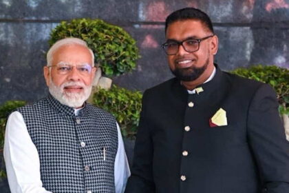 Guyana's President Dr. Irfaan Ali and India's Prime Minister Narendra Modi