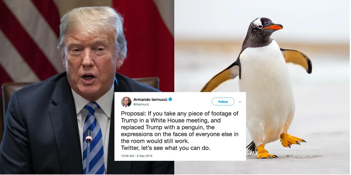 Donald Trump amid tariff