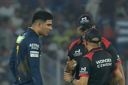 Shubman Gill with Umpires