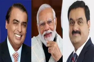 Mukesh Ambani, PM Modi, and Gautam Adani