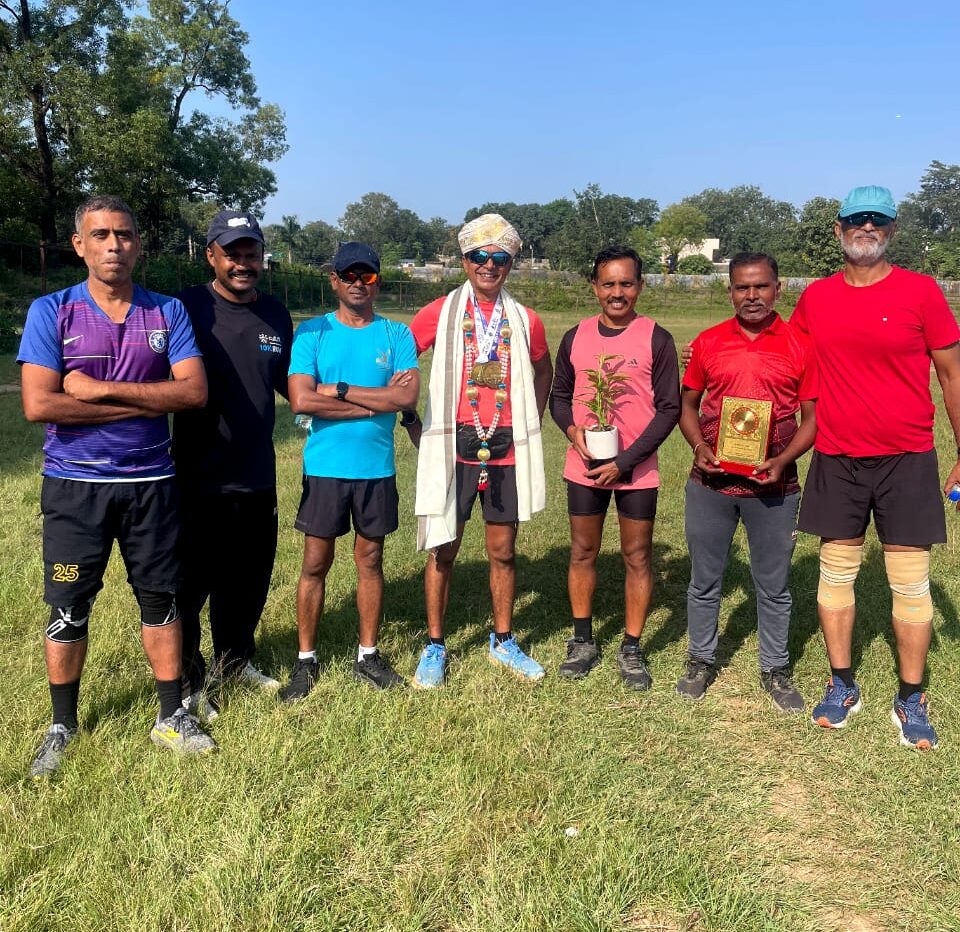 Ranchi Road Runner Saikat Chaudhary and Coach Santosh at NACC Running Club , HEC , Ranchi